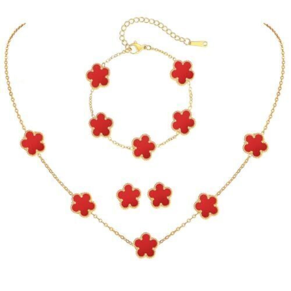 9534 18K Gold-Plated Four Leaf Clover Bracelet ,Adjustable lucky Bracelet